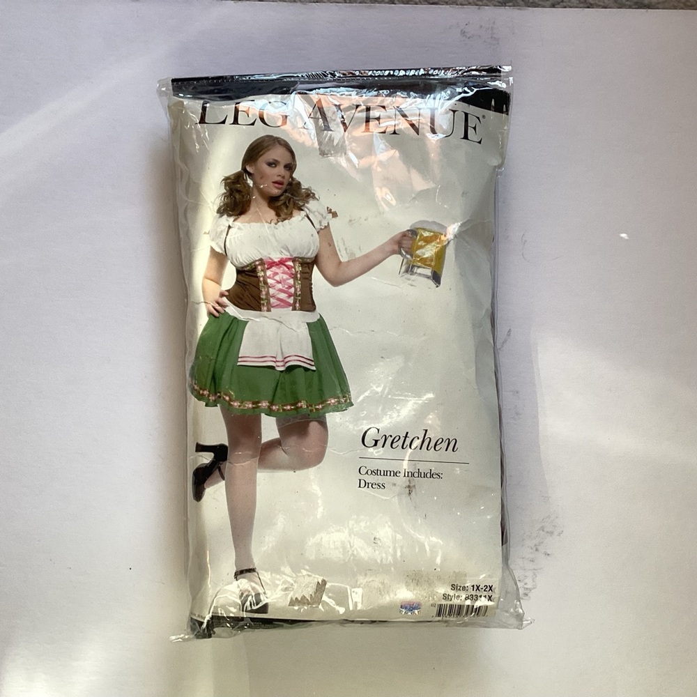 Leg Avenue Gretchen Costume Halloween Octoberfest NEW  NOS  Plus Size 1X/2X